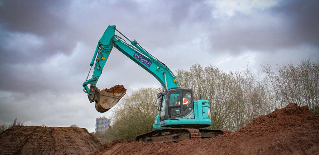 excavator on site excavator on site