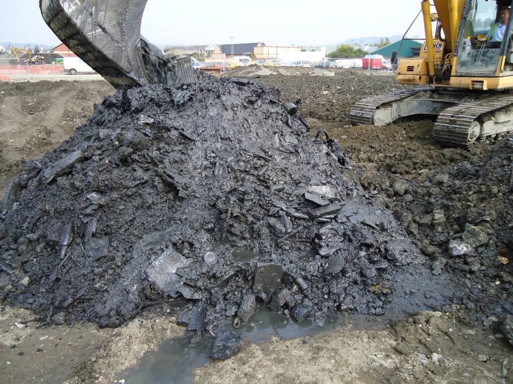 Waste disposal soil contamination