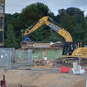 Wall demolition completed along Marshgate Drive Hertford Wall demolition completed along Marshgate Drive Hertford